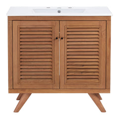 Birdie Natural/White 36" Bathroom Vanity - Ornate Home