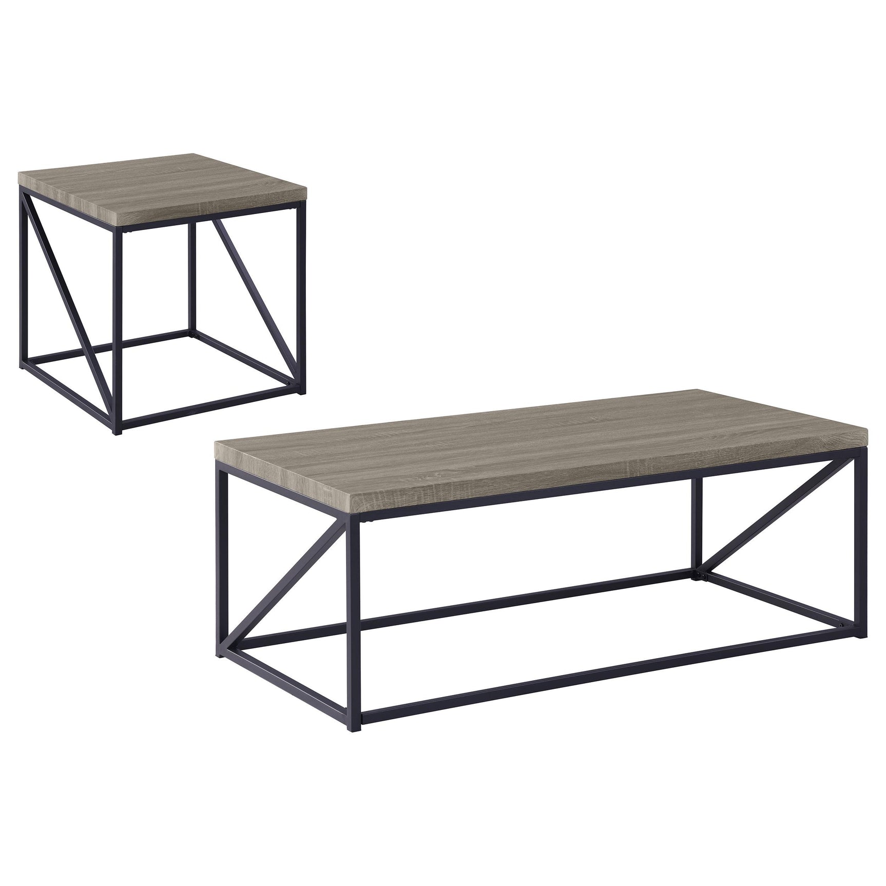 Birdie Sonoma Grey 2-piece Coffee and End Table Set - Ornate Home
