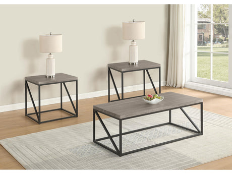 Birdie Sonoma Grey 3-piece Coffee and End Table Set - Ornate Home