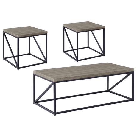Birdie Sonoma Grey 3-piece Coffee and End Table Set - Ornate Home