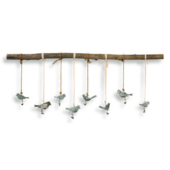 Birds On A Branch Bronze/White/Woodtone Wall Art - Ornate Home