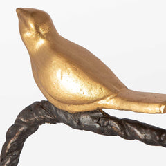 Birds On A Limb Black/Gold/Silver Sculpture - Ornate Home