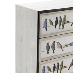 Birds On A Wire White/Brown Chest - Ornate Home