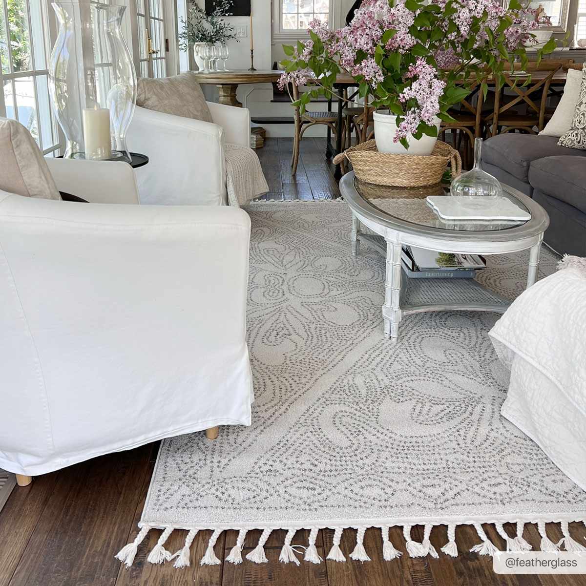Birdwood Cream & Brown Area Rug - Clearance - Ornate Home