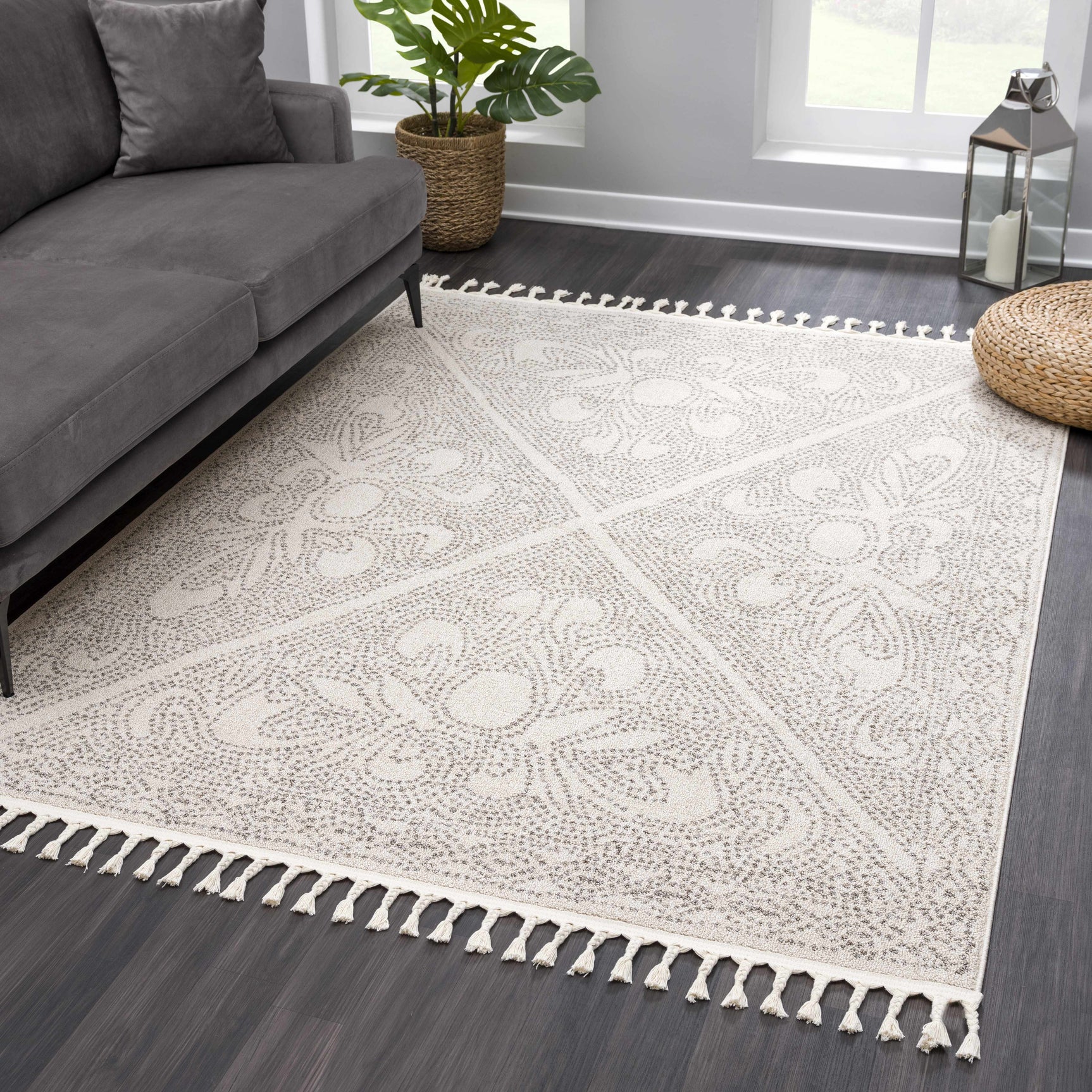 Birdwood Cream & Brown Area Rug - Clearance - Ornate Home