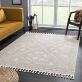 Birdwood Cream & Brown Area Rug - Ornate Home