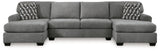 Birkdale Court Gray 3-Piece Sectional - Ornate Home