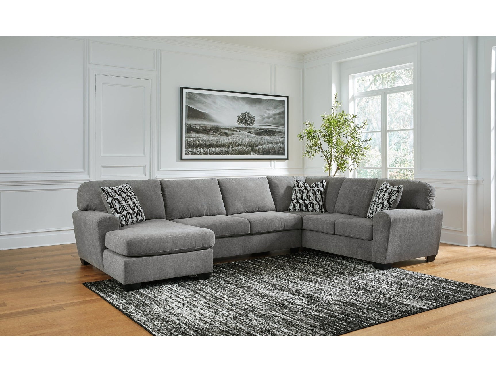 Birkdale Court Gray 3-Piece Sectional with LAF Chaise (Online Special Price) - Ornate Home