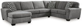 Birkdale Court Gray 3-Piece Sectional with LAF Chaise - Ornate Home