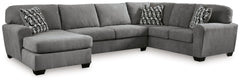Birkdale Court Gray 3-Piece Sectional with LAF Chaise - Ornate Home
