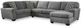 Birkdale Court Gray 3-Piece Sectional with RAF Chaise - Ornate Home