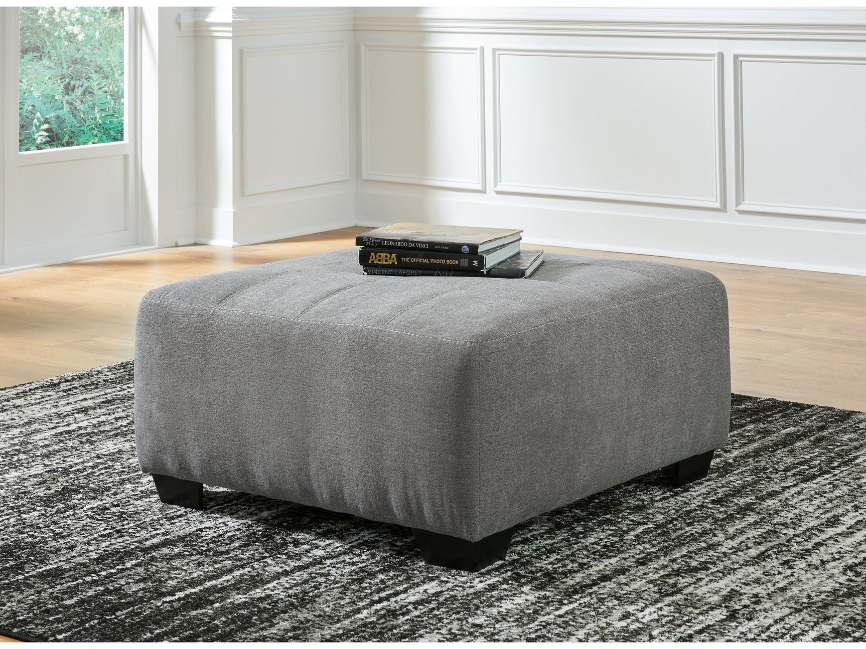 Birkdale Court Gray Oversized Accent Ottoman - Ornate Home