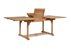 Birmingham 7-Piece Rectangular Teak Outdoor Dining Set with Extendable Table and Stacking Armchairs - Ornate Home