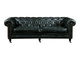 Birmingham Black Leather Sofa - Ornate Home