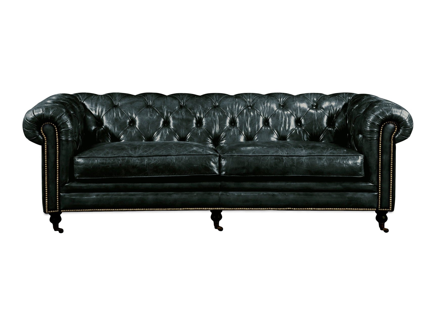 Birmingham Black Leather Sofa - Ornate Home