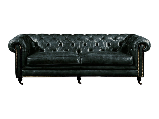 Birmingham Black Leather Sofa - Ornate Home