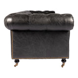 Birmingham Black Leather Sofa - Ornate Home