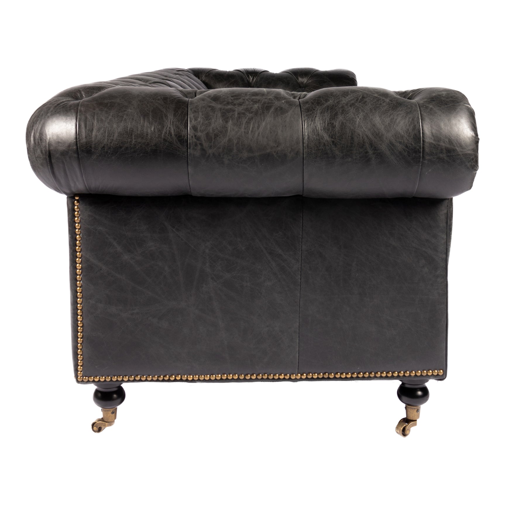 Birmingham Black Leather Sofa - Ornate Home