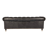 Birmingham Black Leather Sofa - Ornate Home