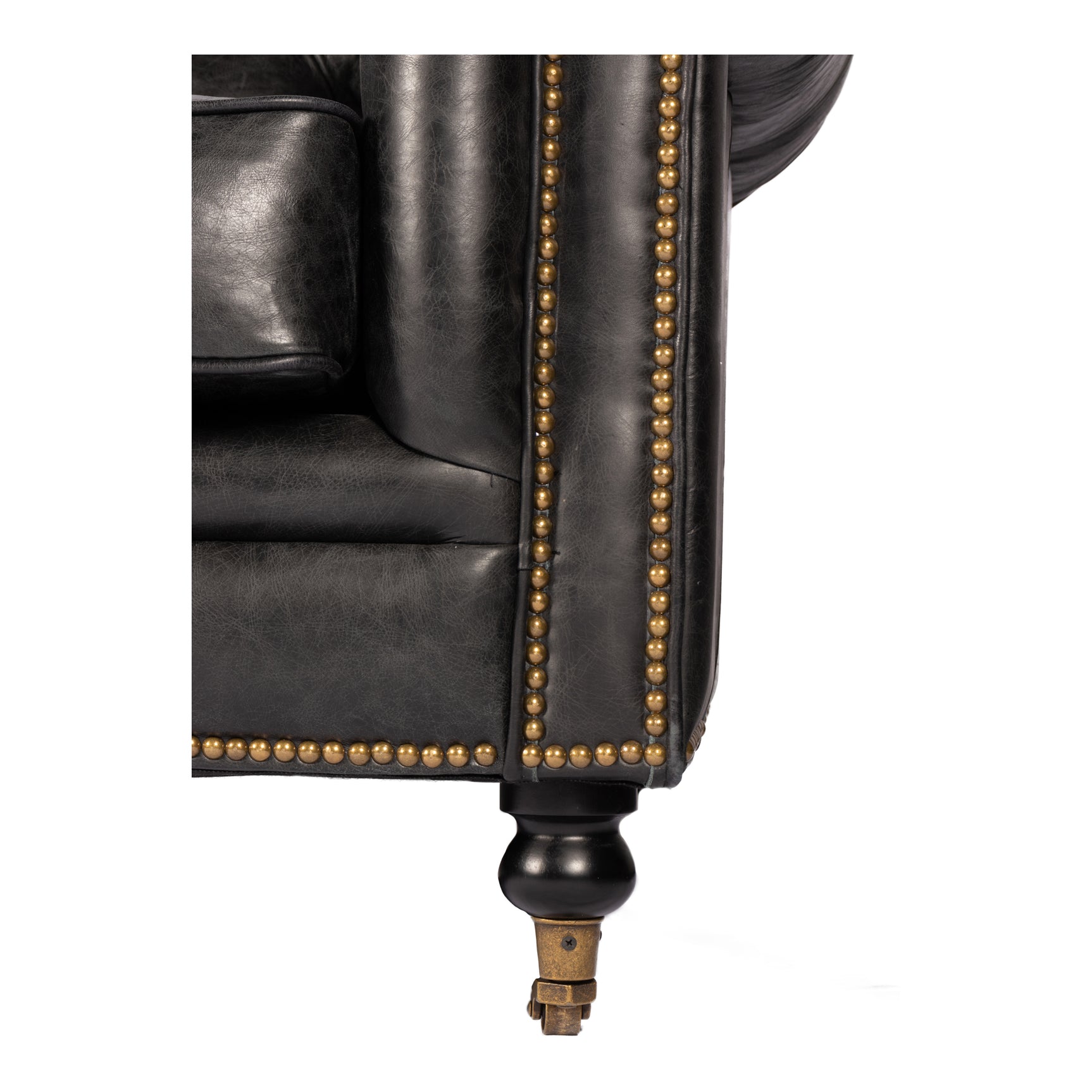 Birmingham Black Leather Sofa - Ornate Home