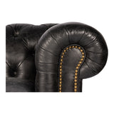 Birmingham Black Leather Sofa - Ornate Home