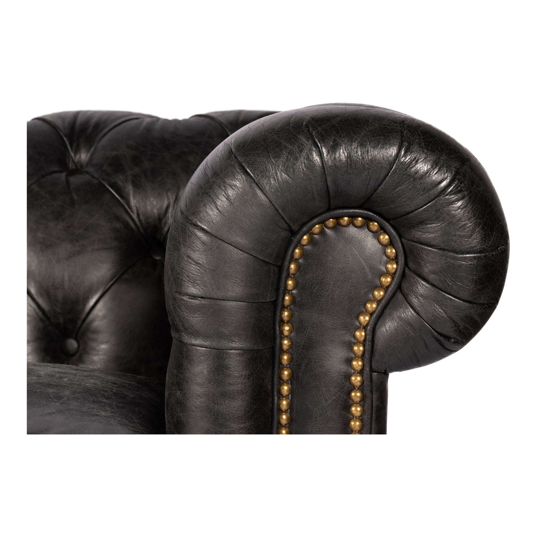 Birmingham Black Leather Sofa - Ornate Home