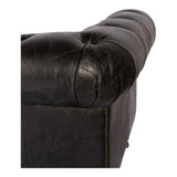 Birmingham Black Leather Sofa - Ornate Home