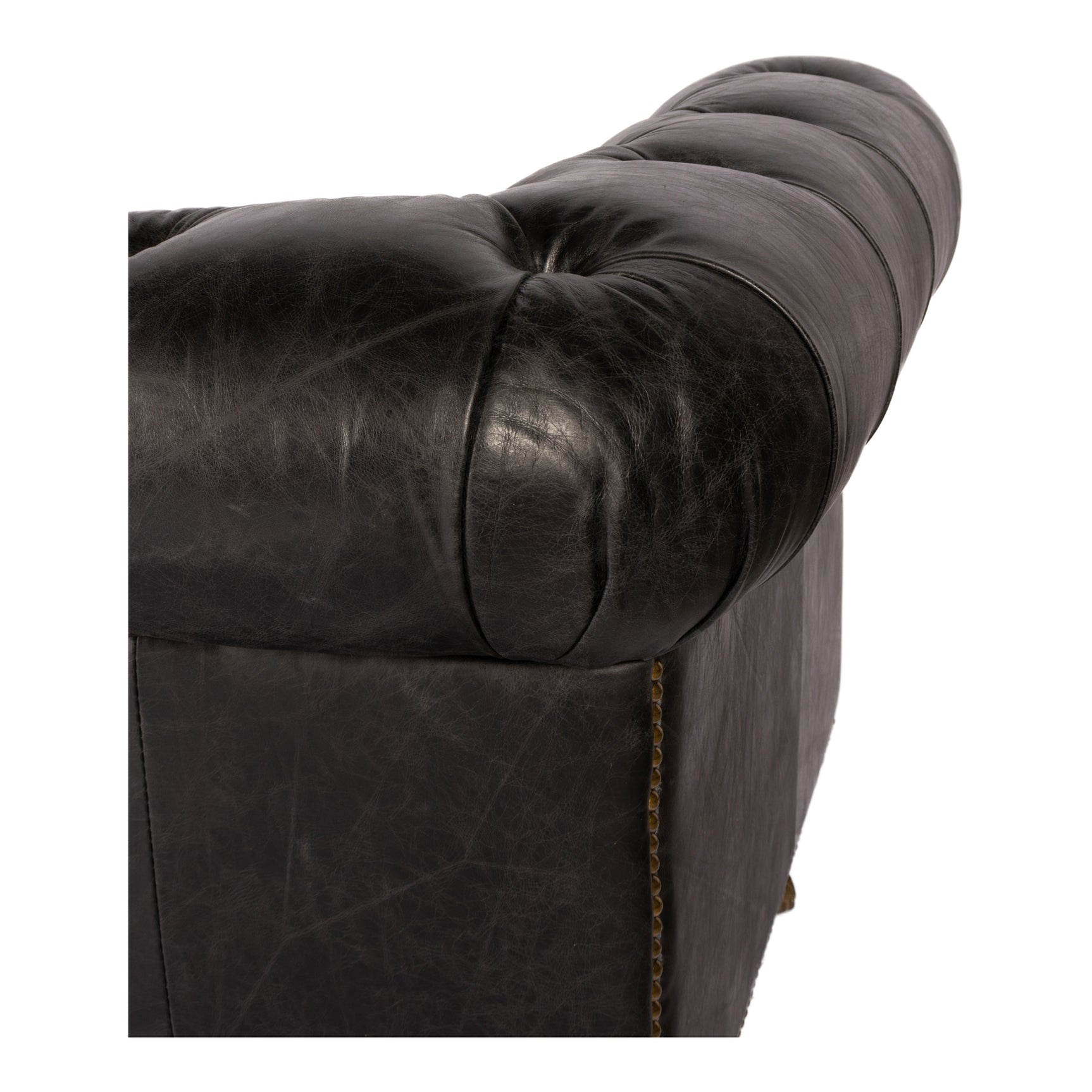 Birmingham Black Leather Sofa - Ornate Home