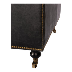 Birmingham Black Leather Sofa - Ornate Home