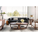 Birmingham Black Leather Sofa - Ornate Home