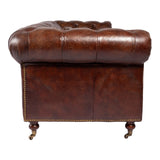 Birmingham Dark Brown Leather Sofa - Ornate Home