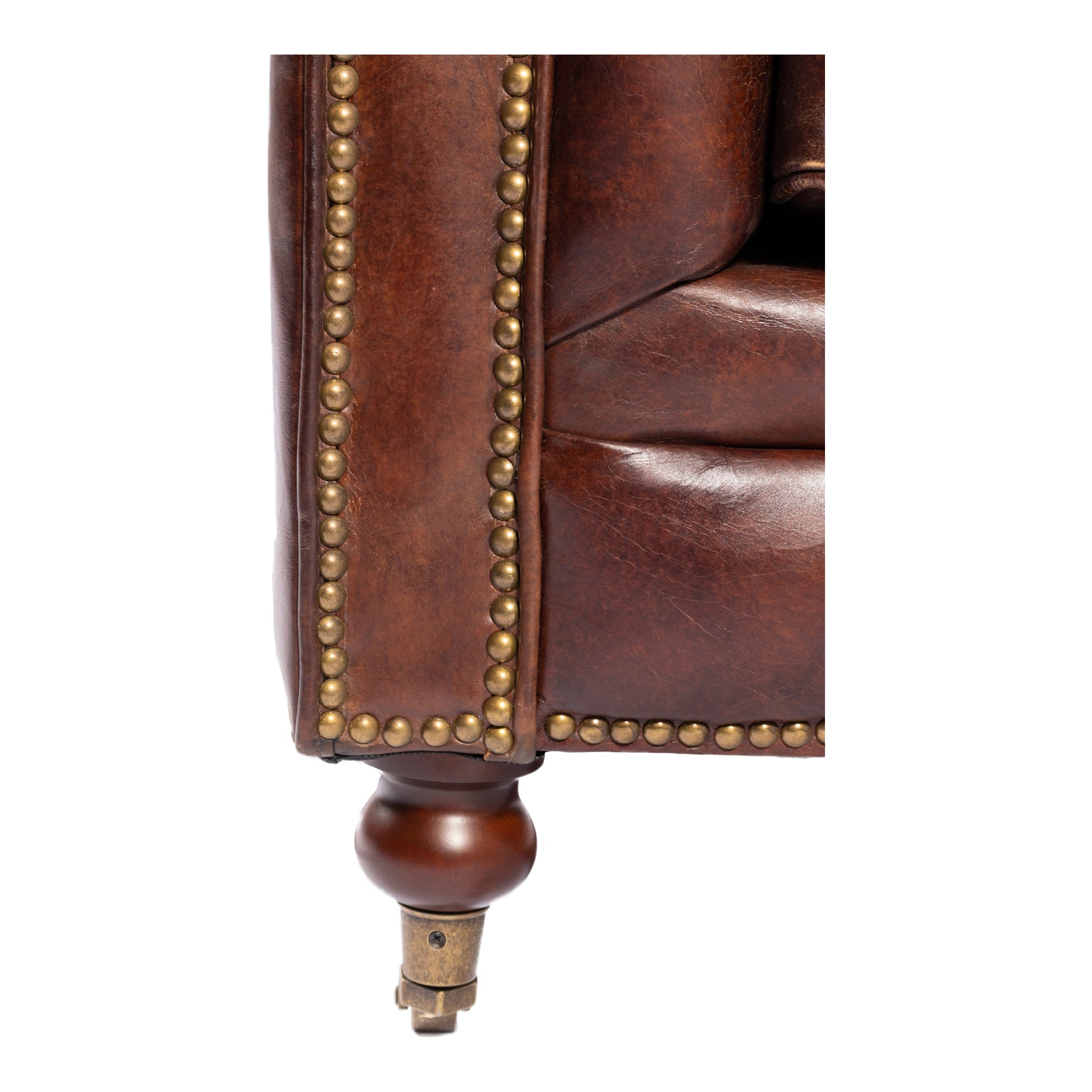 Birmingham Dark Brown Leather Sofa - Ornate Home