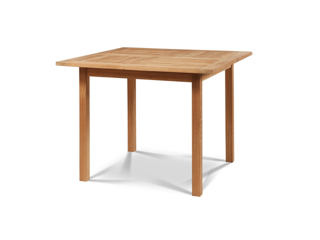 Birmingham Square Teak Outdoor Dining Table with Umbrella Hole - Ornate Home