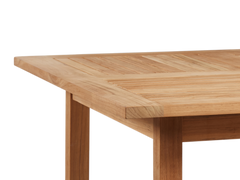 Birmingham Square Teak Outdoor Dining Table with Umbrella Hole - Ornate Home