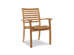 Birmingham Teak Outdoor Dining Stacking Armchair (Set of 4) - Ornate Home