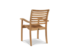 Birmingham Teak Outdoor Dining Stacking Armchair (Set of 4) - Ornate Home