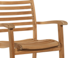 Birmingham Teak Outdoor Dining Stacking Armchair (Set of 4) - Ornate Home