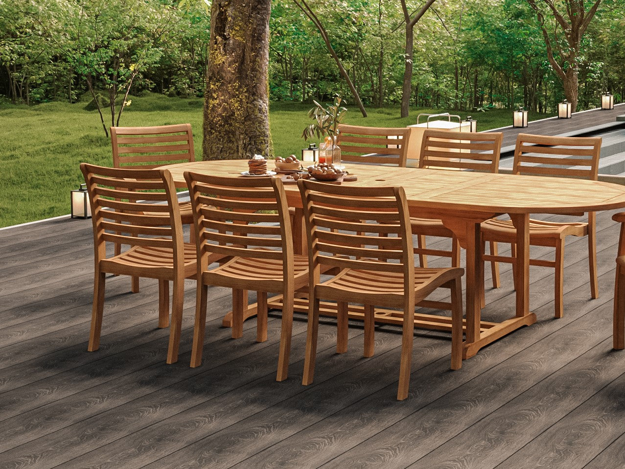 Birmingham Teak Outdoor Dining Stacking Chair (Set of 4) - Ornate Home