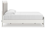 Birmonton White King Upholstered Panel Platform Bed (Online Special Price) - Ornate Home