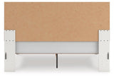 Birmonton White King Upholstered Panel Platform Bed - Ornate Home