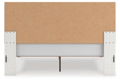 Birmonton White King Upholstered Panel Platform Bed - Ornate Home