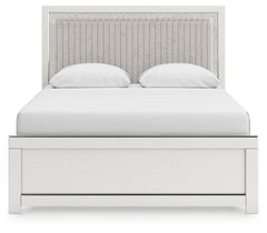 Birmonton White Queen Upholstered Panel Bed - Ornate Home
