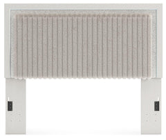 Birmonton White Queen Upholstered Panel Headboard - Ornate Home