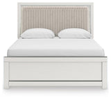 Birmonton White Queen Upholstered Panel Platform Bed (Online Special Price) - Ornate Home