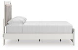 Birmonton White Queen Upholstered Panel Platform Bed (Online Special Price) - Ornate Home
