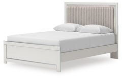 Birmonton White Queen Upholstered Panel Platform Bed - Ornate Home
