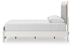 Birmonton White Queen Upholstered Panel Platform Bed - Ornate Home