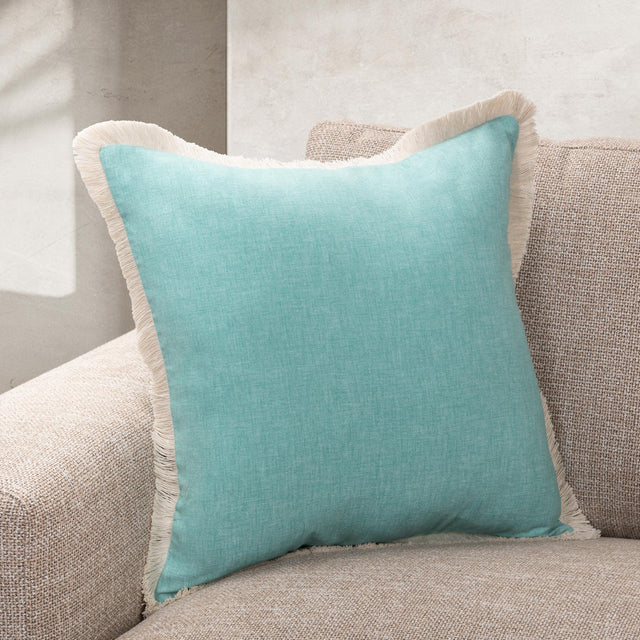 Biscayne Aqua Blue 20"x20" Throw Pillow (Set of 2)