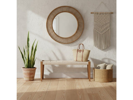 Biscayne Beige/Brown Accent Bench - Ornate Home