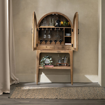 Biscayne Brown/Tan Bar Cabinet - Ornate Home